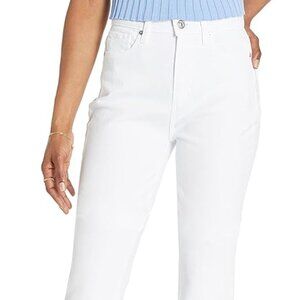 NWT Paige Iconic Crisp White High Rise Flare 32